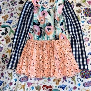 Cheeky Plum Blue and White Gingham Bodysuit